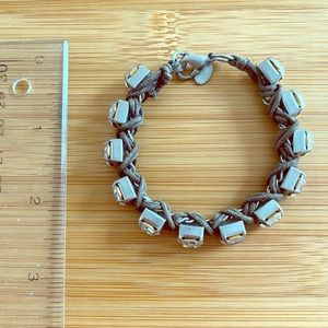 Leather bracelet with stones